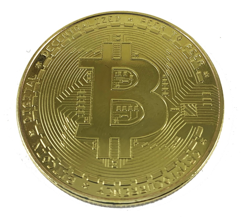 Gold-Plated Bitcoin Token (Black Box)(U)