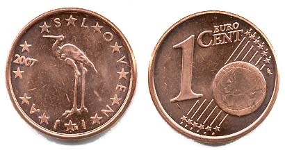 Slovenia Km68(U) 1 Euro Cent