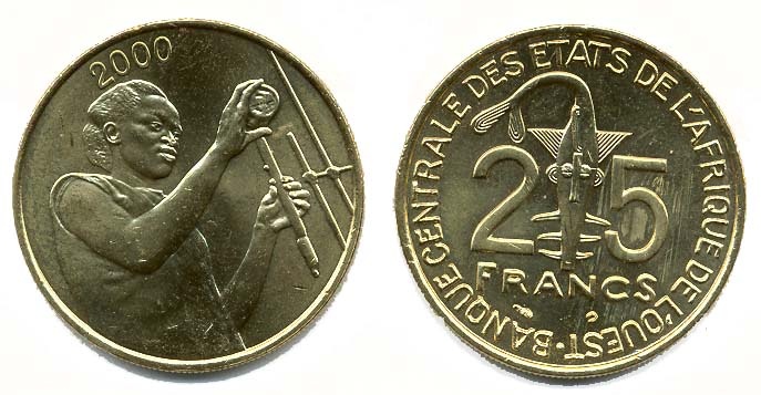West African St. Km9(U) 25 Francs – Senegal