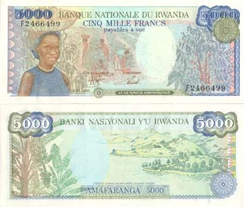 Rwanda P22(U) 5,000 Francs