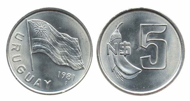 Uruguay Km75(U) 5 New Pesos