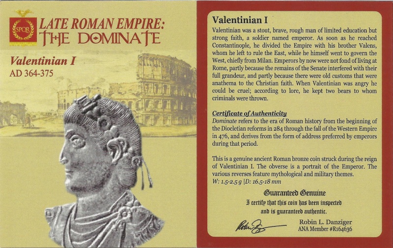 Roman Ae Of Valentinian I (Ad364-375)Ngc(Xf)