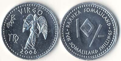 Somalilandkm14(U) 10 Shillings Virgo