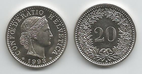 Switzerland Km29a(U) 20 Rappen