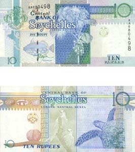 Seychelles P36(U) 10 Rupees