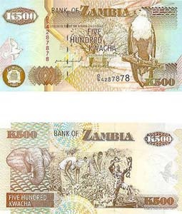Zambia P39(U) 500 Kwacha