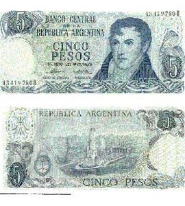 Argentina P294(U) 5 Pesos