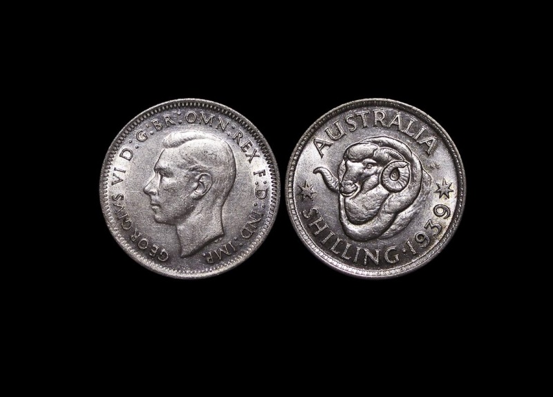 Australia, George Vi (1936-1952), Silver Shilling, 1939(M) (1), A Lot Of (1) Coin