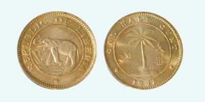 Liberia Km10a(U) 1/2 Cent – Struck At Us Mint