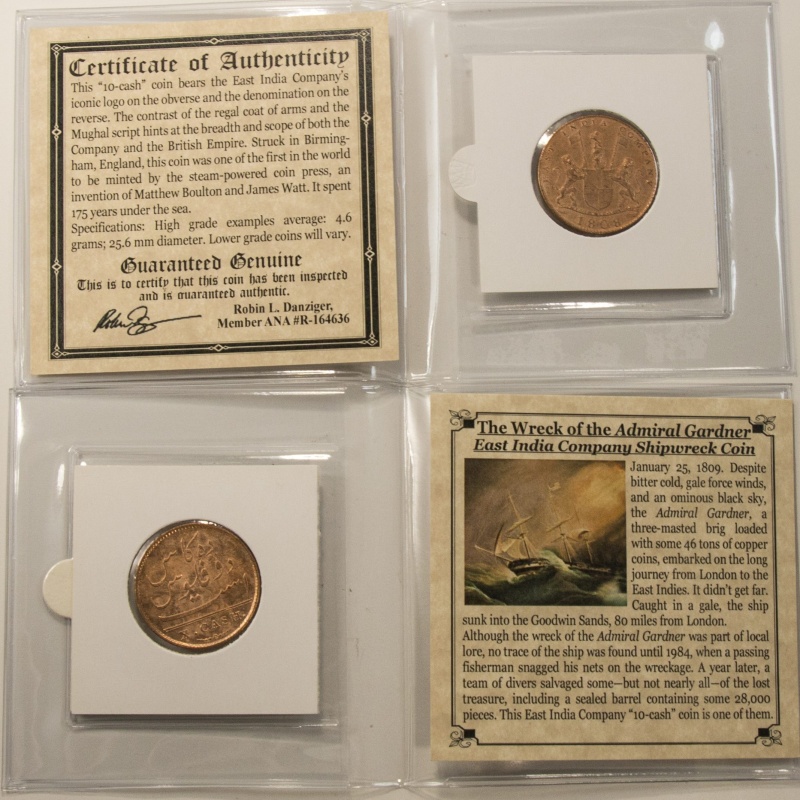 Admiral Gardner Shipwreck Treasure Coin (Mini Album)(Hg)