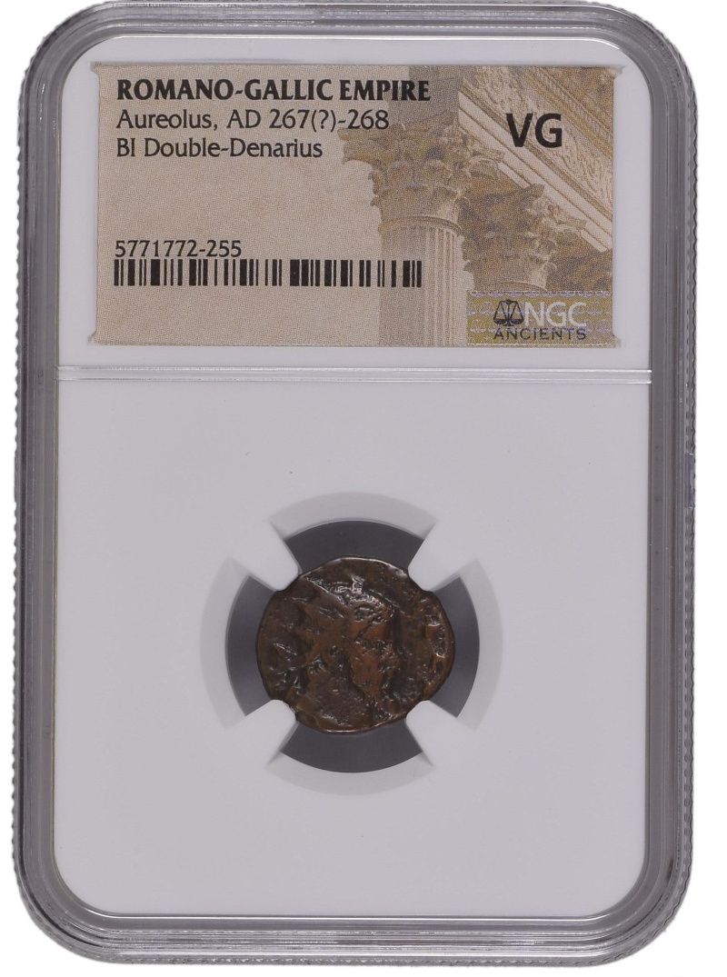 Roman Ae Of Ngc (Ad268) Issued In The Name Of Postumus. Graded Vg.(Vg)