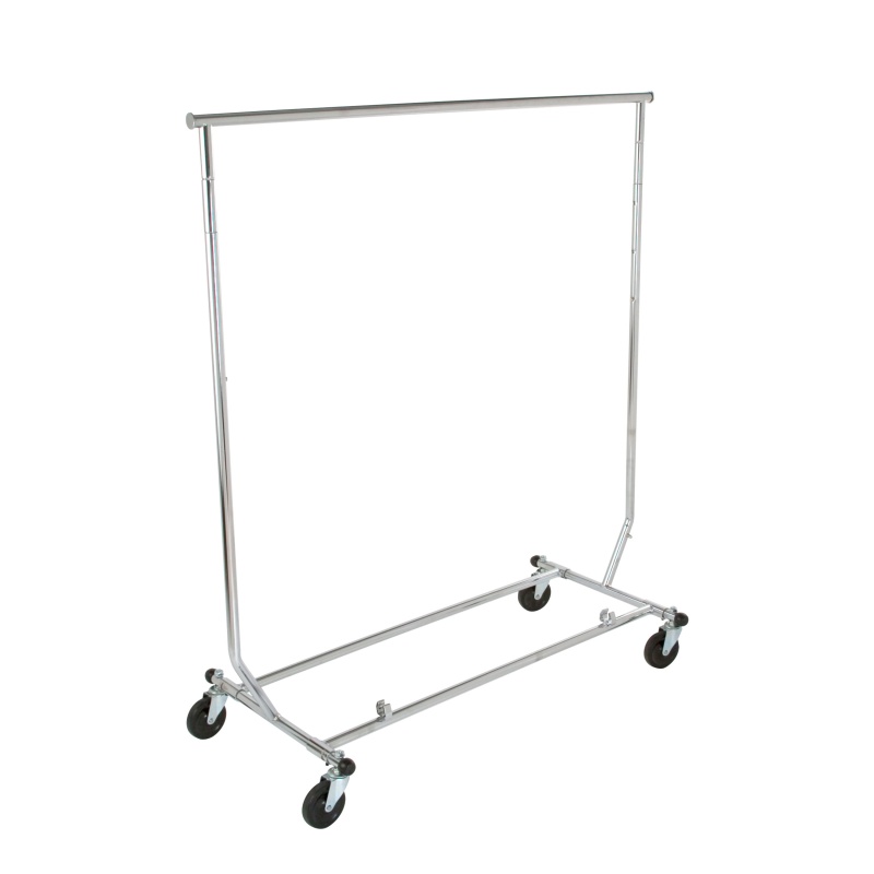 Heavy Duty Salesman's Rack - Collapsible Garment Rack - Round Tubing