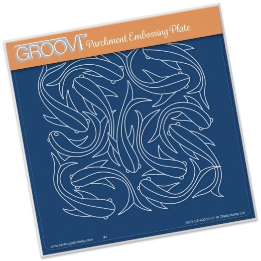 Groovi Carp Plate A5 Sq - Papercrafting Embossing Plate