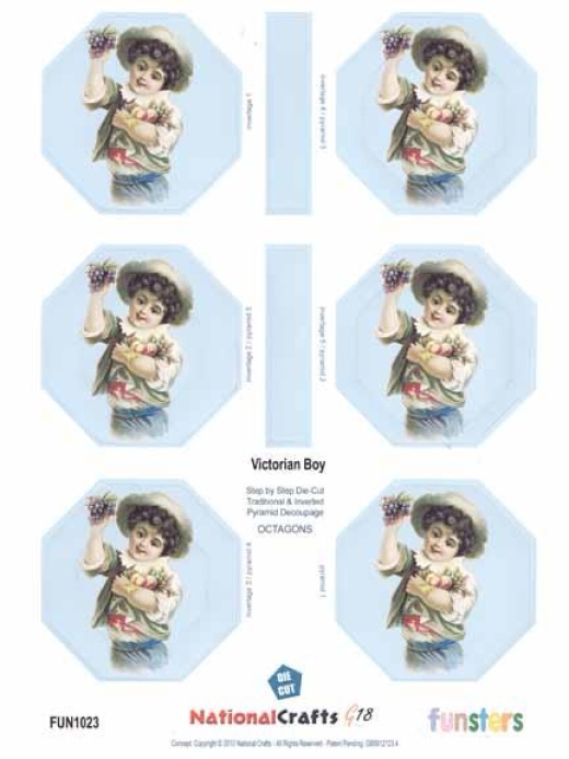 Funsters - Victorian Boy Decoupage Set for Scrapbooking and Crafts