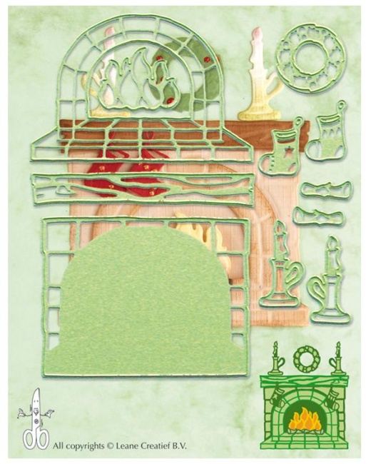 Lea'bilitie Die - Fireplace 3D Cut and Embossing Die