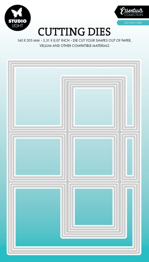 SL Cutting Dies Zig-Zag Card Essentials 15 PC Set