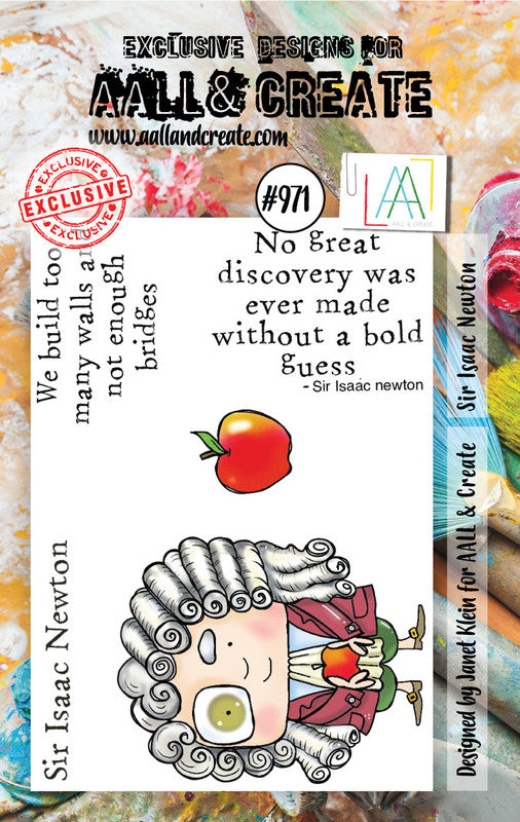 Aall And Create #971 - A7 Stamp Set - Sir Isaac Newton