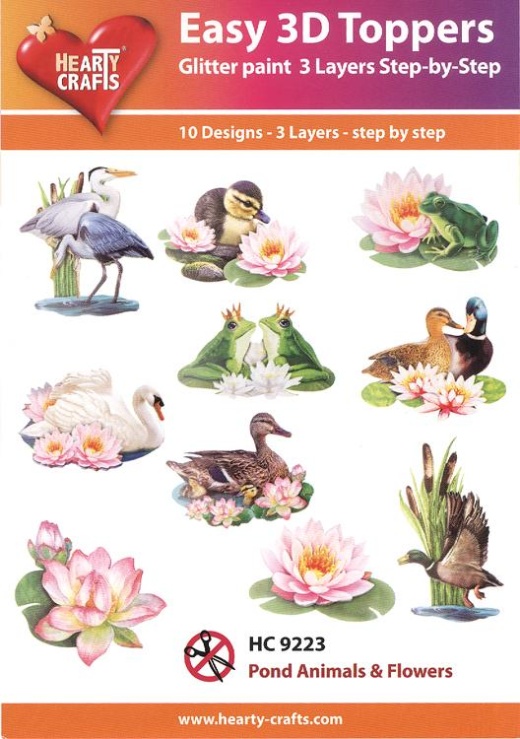 Easy 3D Toppers: Pond Animals & Flowers - Hearty Crafts