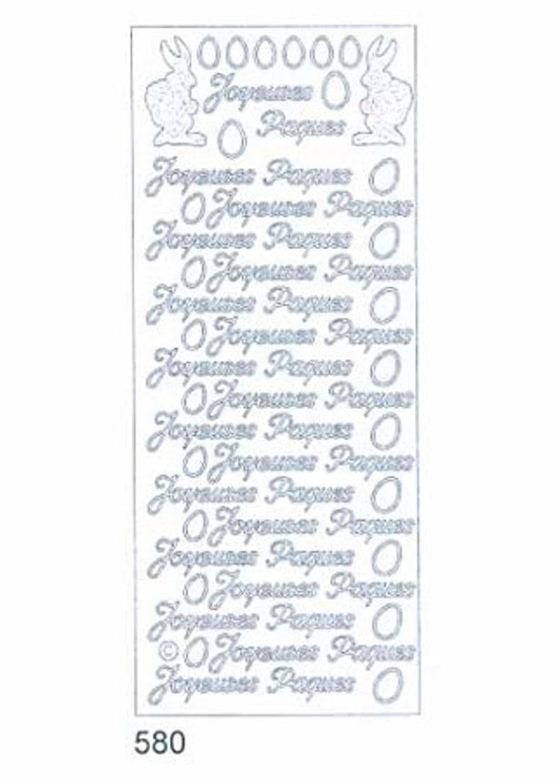 Deco Stickers - Joyeuses Paques Silver