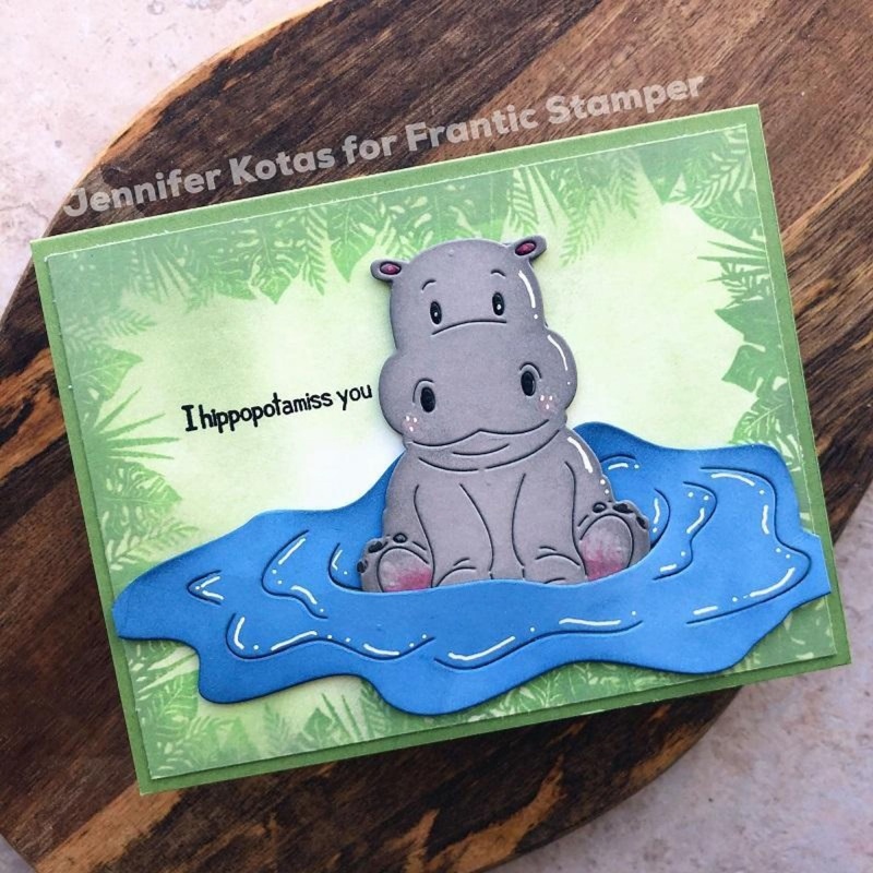 Frantic Stamper Cute Hippo Die Set