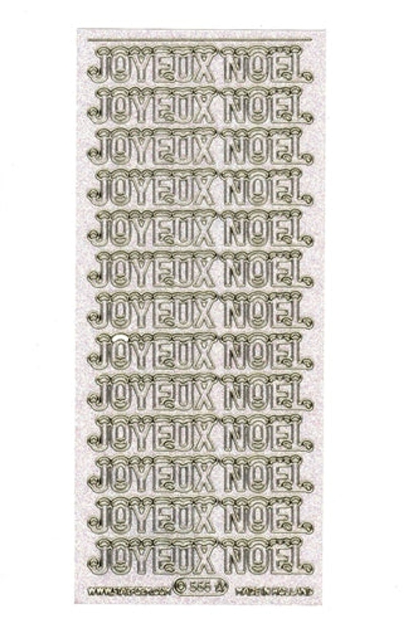 Deco Stickers - Joyeux Noel Glitter Gold
