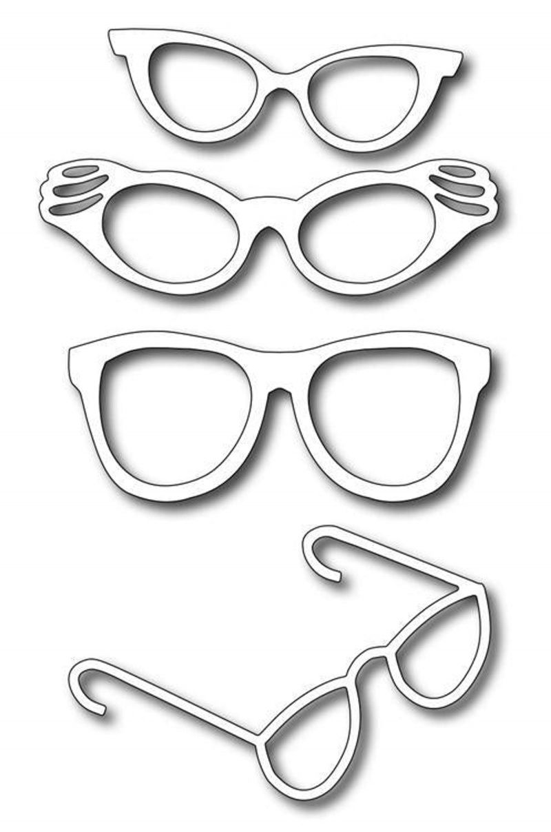 Frantic Stamper Precision Die - Retro Glasses