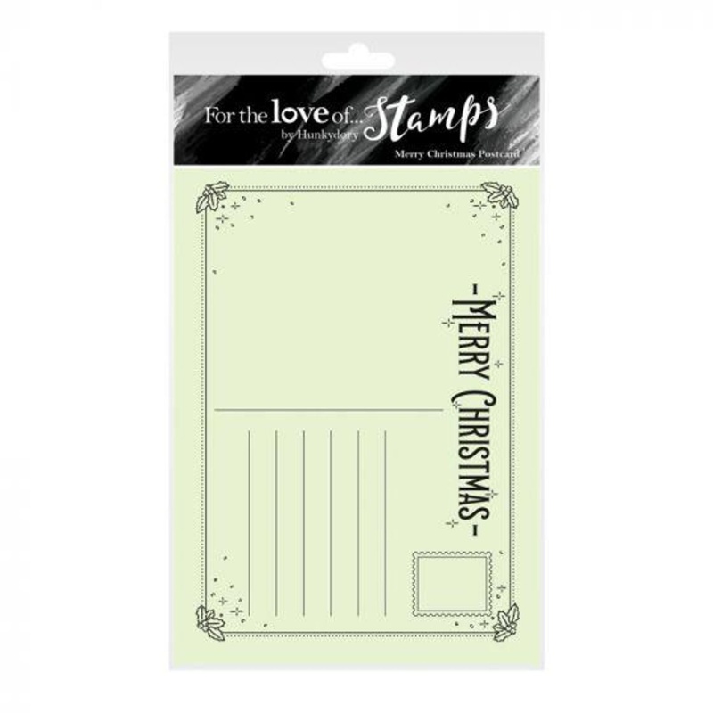 For The Love Of Stamps - Merry Christmas Postcard A6 Stamp Set