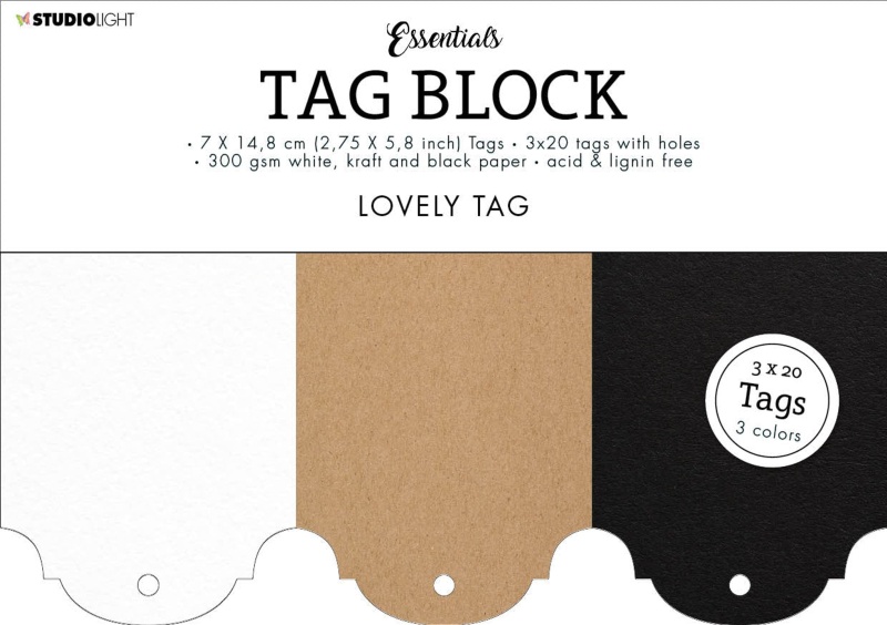 Sl Tag Block Lovely Tag Essentials 148X210x8mm 60 Tags Nr.05