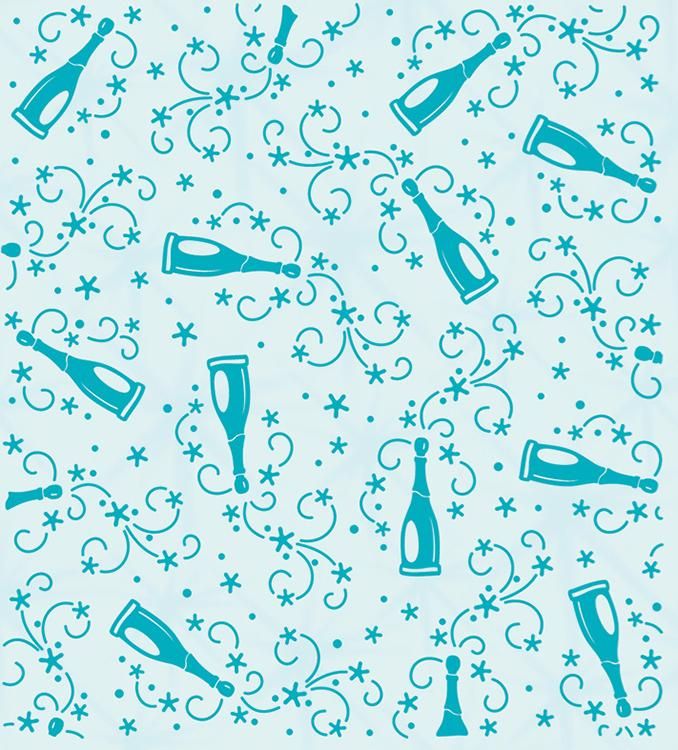 Embossing Folder Background Champagne Bottles