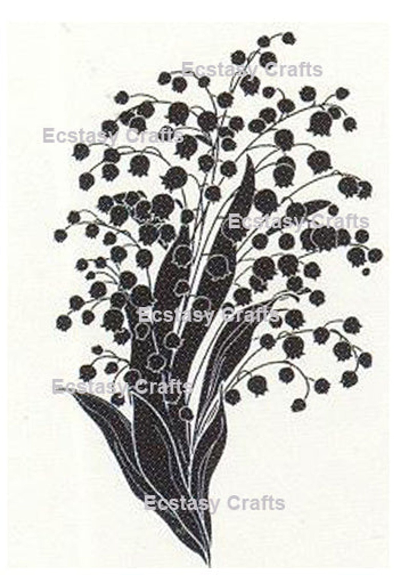 Silhouette Flowers -Lily Of The Valley