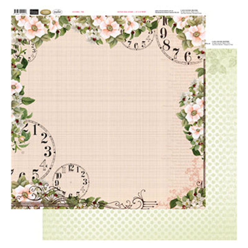 12X12 Patterned Paper - Time - Vintage Rose Collection (5)