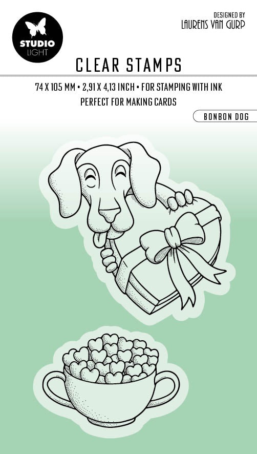 Bl Clear Stamp Bonbon Dog By Laurens 105X74x3mm 2 Pc Nr.354
