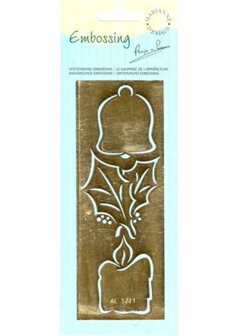 Embossing Stencil - Bell/Holly/Candle (Ae1211)