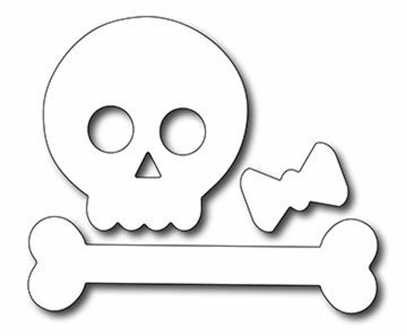 Frantic Stamper Precision Die - Cute Skull And Crossbone