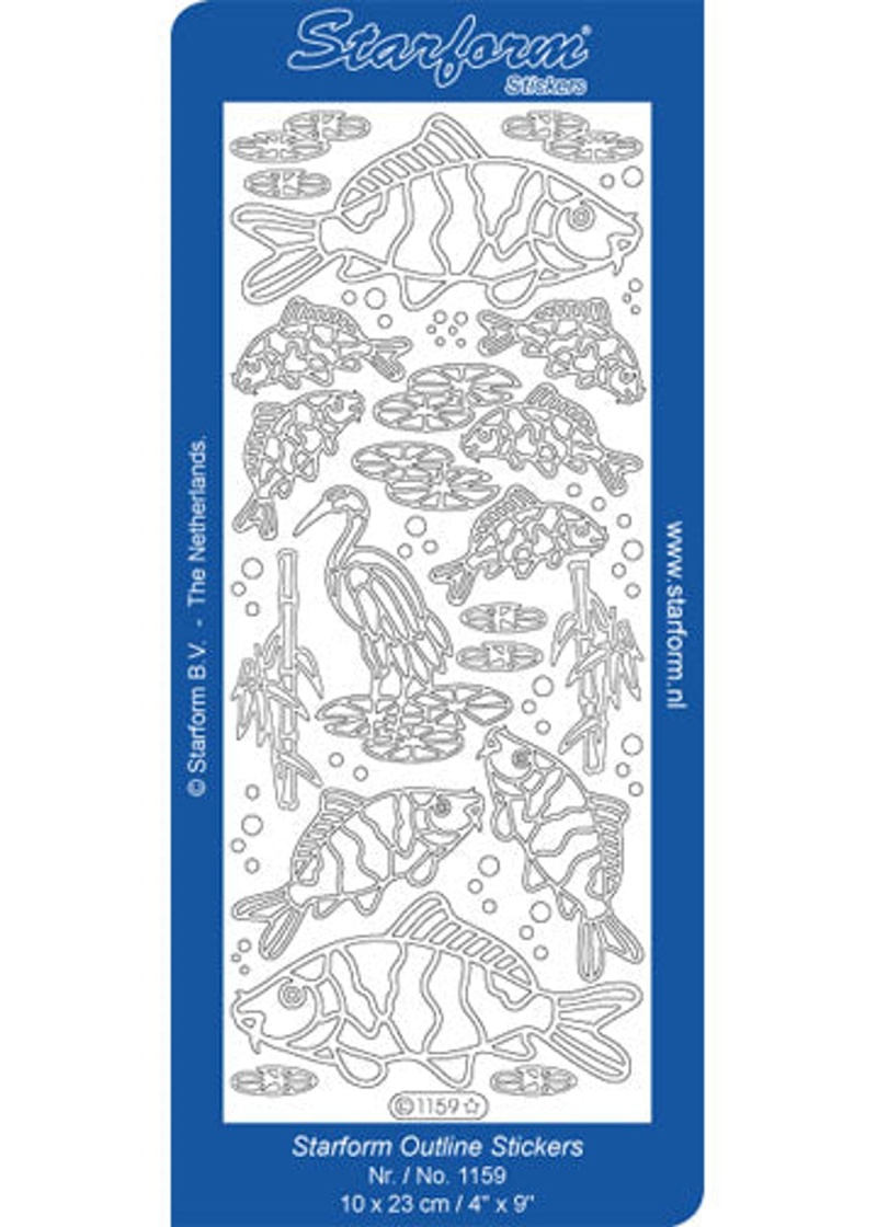 Deco Stickers - Oriental Fish Silver