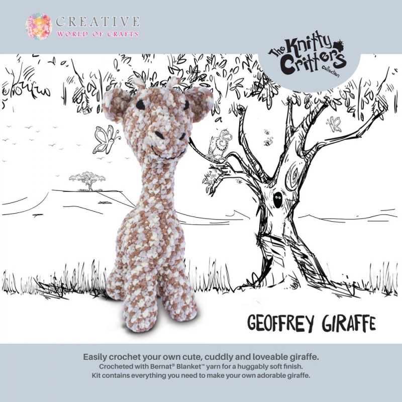 Knitty Critters Crochet Kit – Geoffrey Giraffe