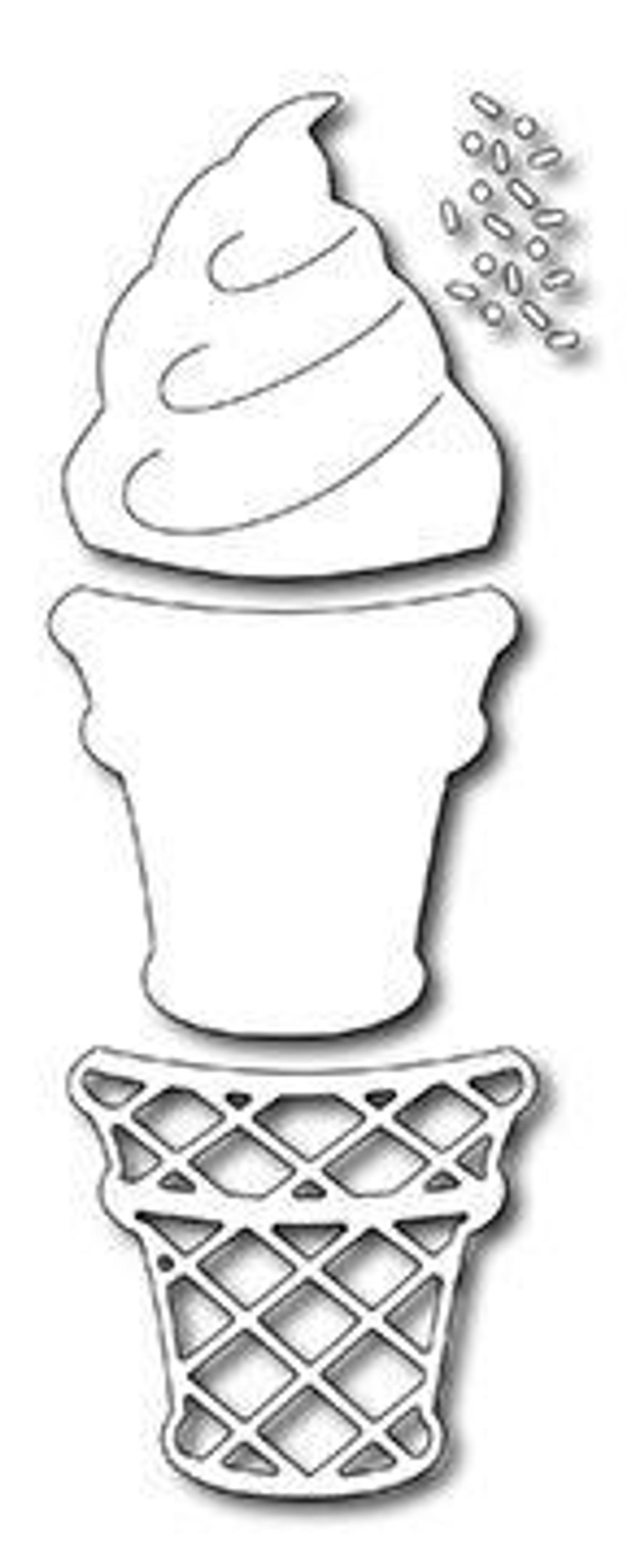 Frantic Stamper Precision Die - Ice Cream Cone (4)