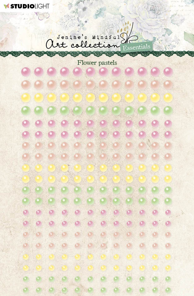 Jma Self-Adhesive Pearls Flower Pastels Essentials 105X160x4mm 240 Pc Nr.19