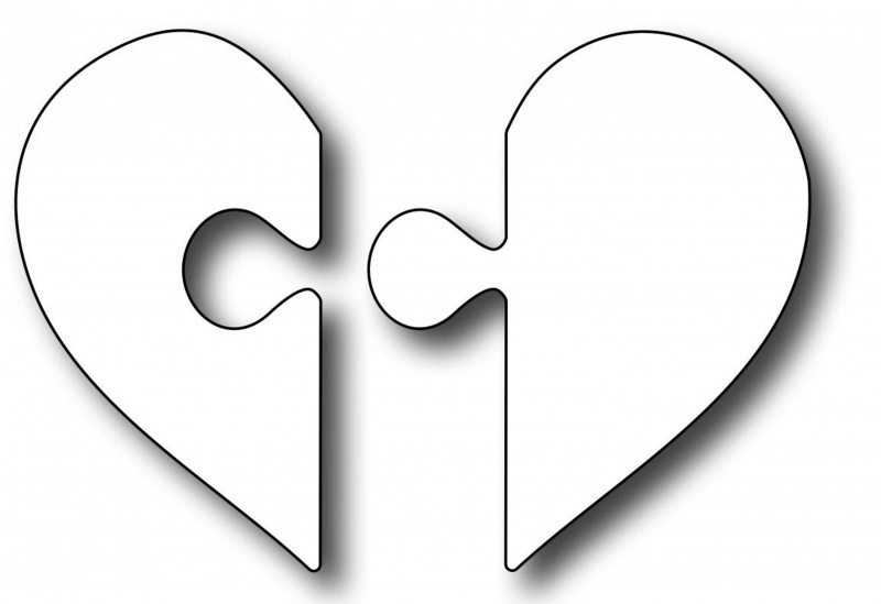 Frantic Stamper Precision Die - Heart Puzzle