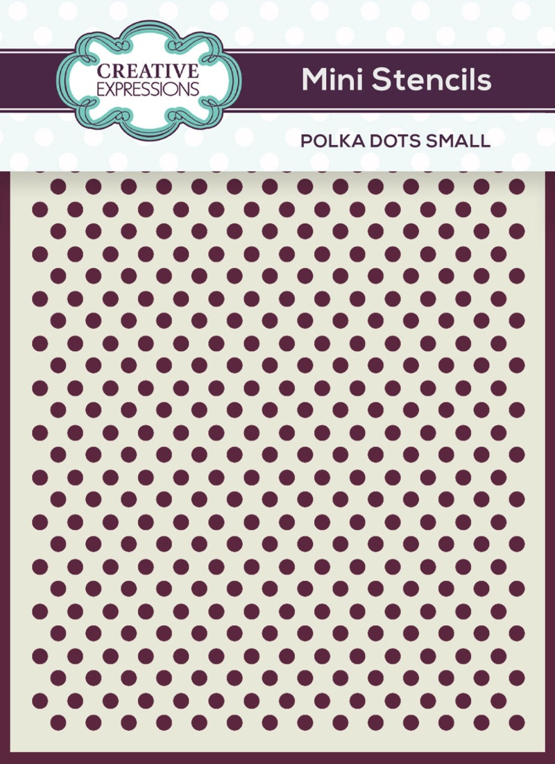 Creative Expressions Mini Stencil Polka Dots Small 4.0 In X 3.0 In