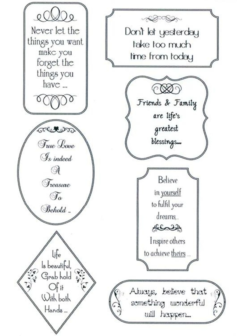 Sentimentally Yours Clear Stamp - Words Of Inspiration