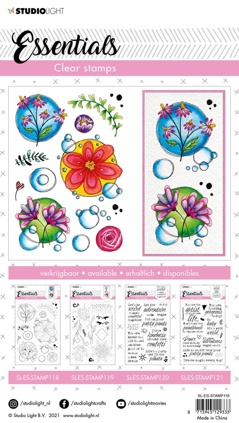 Sl Clear Stamp Quirky Top Flowers Essentials 148X210x3mm 1 Pc Nr.118
