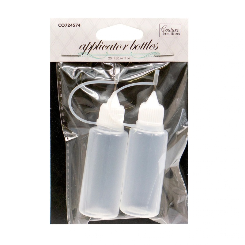 Couture Creations - Applicator Bottles - 20Ml With Rustproof Precision Tip And Cover (2Pc)