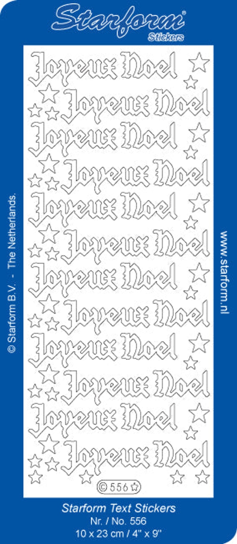 Deco Stickers - Joyeux Noel Glitter Silver