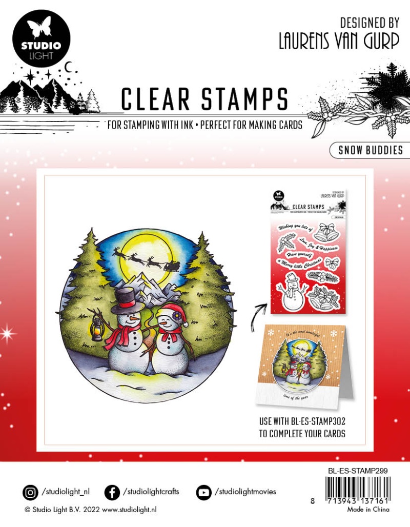 Bl Clear Stamp Snow Buddies Essentials 120X120x3mm 1 Pc Nr.299