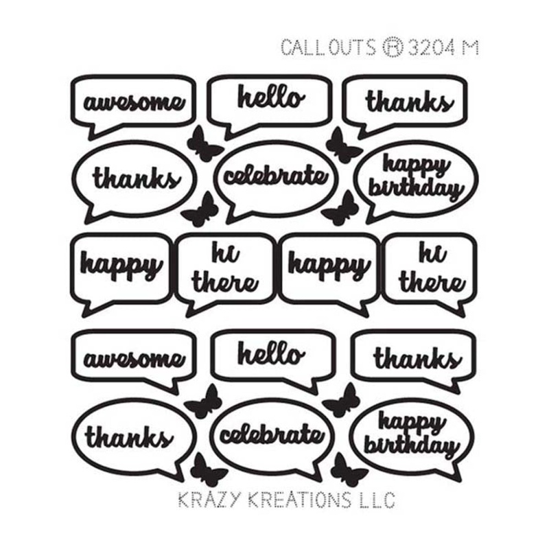 Krazy Kreations Sticker - Call Outs
