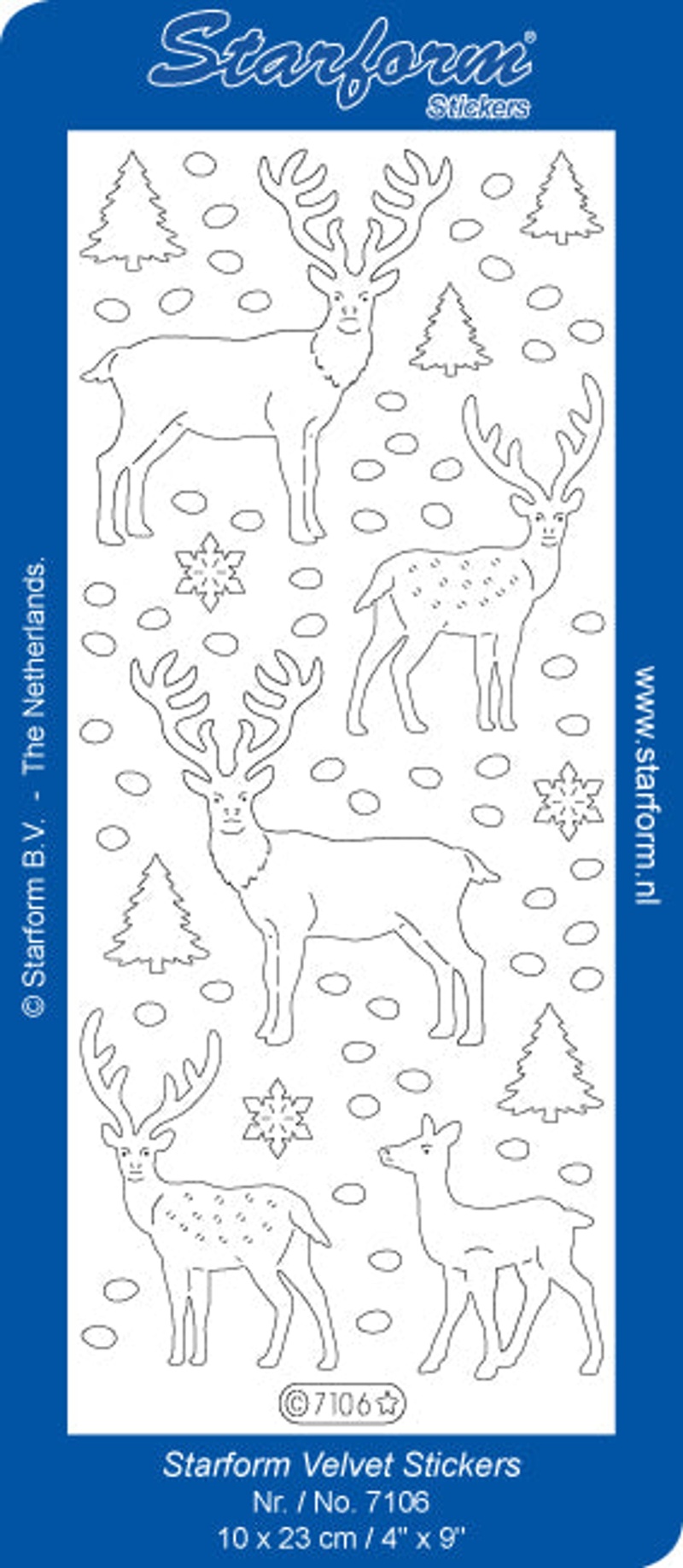 Deco Stickers - White Velvet Deer
