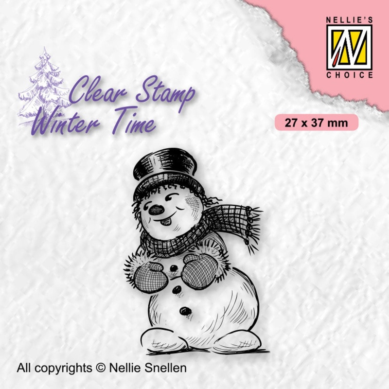 Nellie's Choice Clear Stamp Winter Time - Snowman With Top Hat ECS-6743446159407-39967077924911