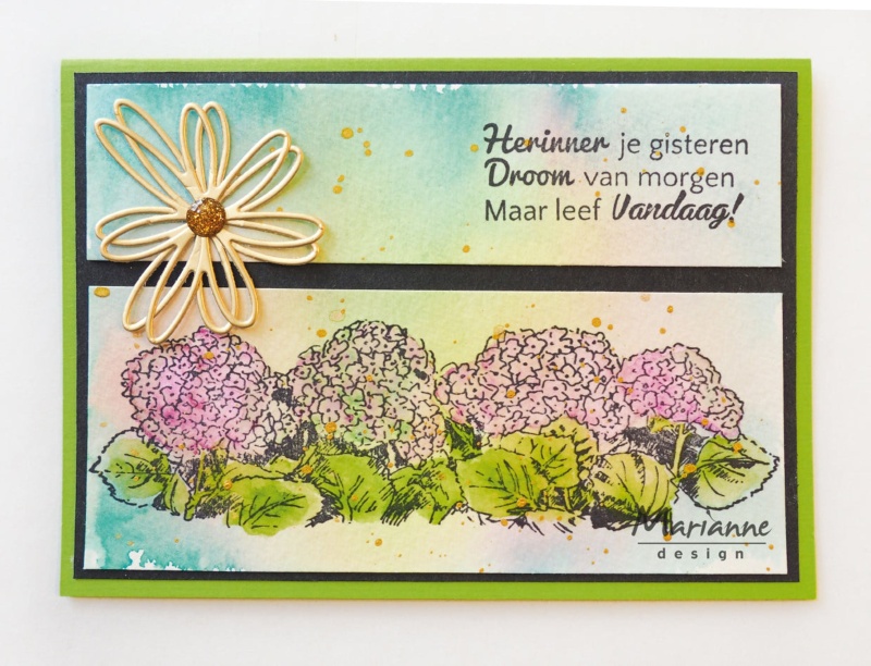 Marianne Design Stamps Tiny's Border Hydrangea