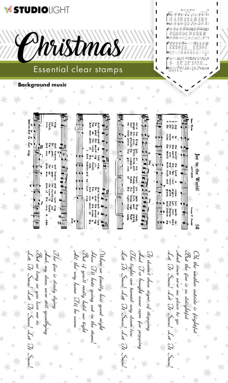 Sl Clear Stamp Christmas Background Music Essentials 105X148x3mm 2 Pc Nr.246